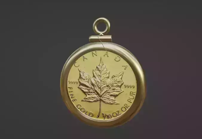 one tenth ounce Canadian maple dollar coin frame mount bezel