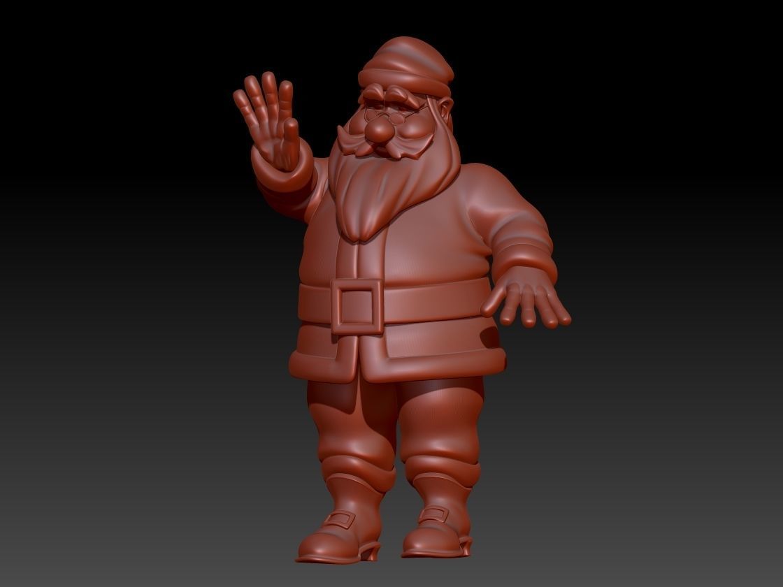 SANTA GREETINGS 3D print model_2