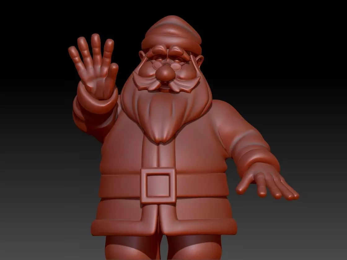 SANTA GREETINGS 3D print model_0