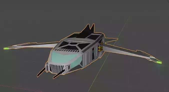 spacecraft 3D print model