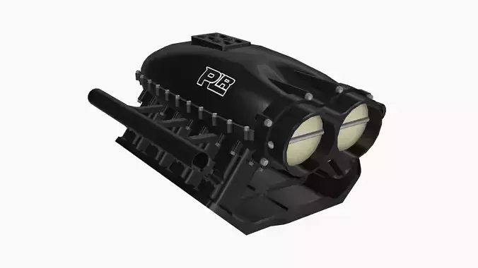 Magnatron 481x billet intake manifold Low-poly 3D model