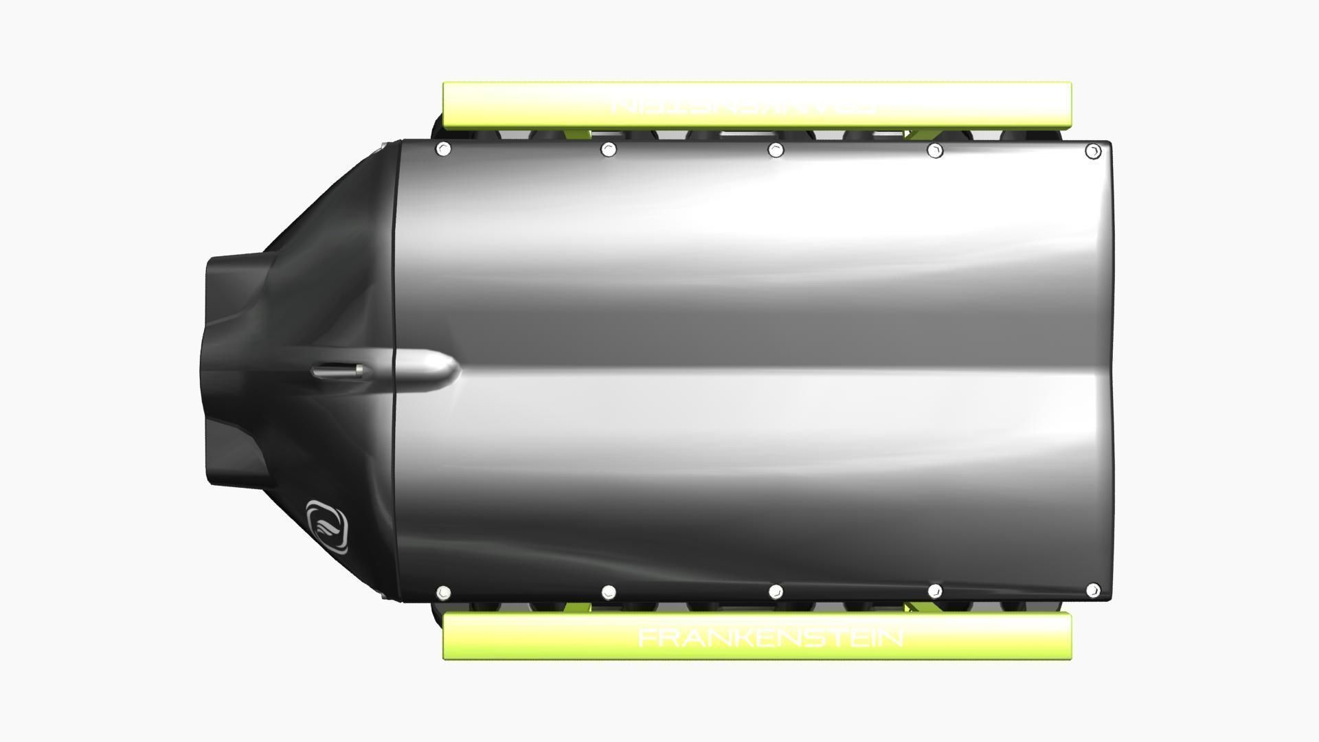 Frankenstein Low Pro billet intake manifold Low-poly 3D model_5