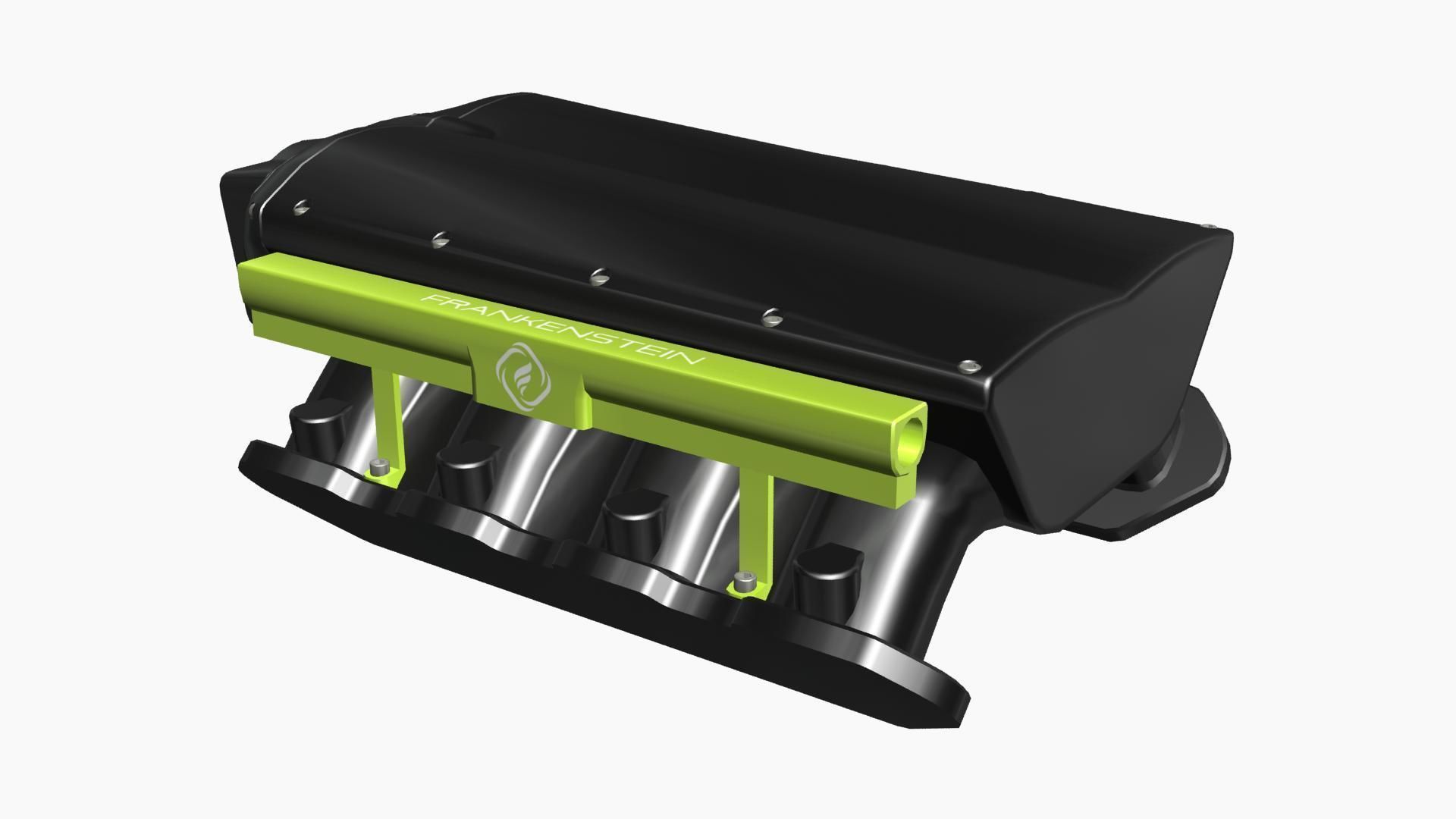 Frankenstein Low Pro billet intake manifold Low-poly 3D model_4