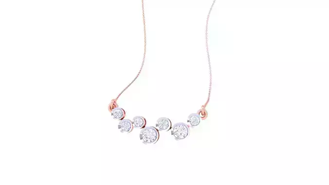 Bezel Solitaire Diamond Necklace renders 3dm stl details 