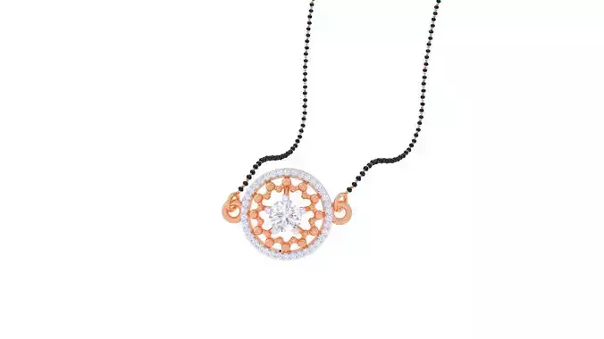 Beads Solitaire Light Weight Diamond Necklace renders 3dm stl