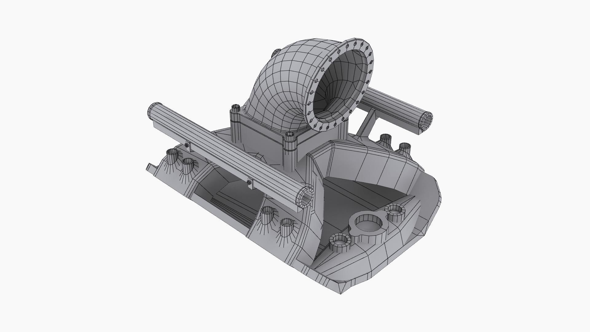 Wilson ProFiler intake manifold Low-poly 3D model_10