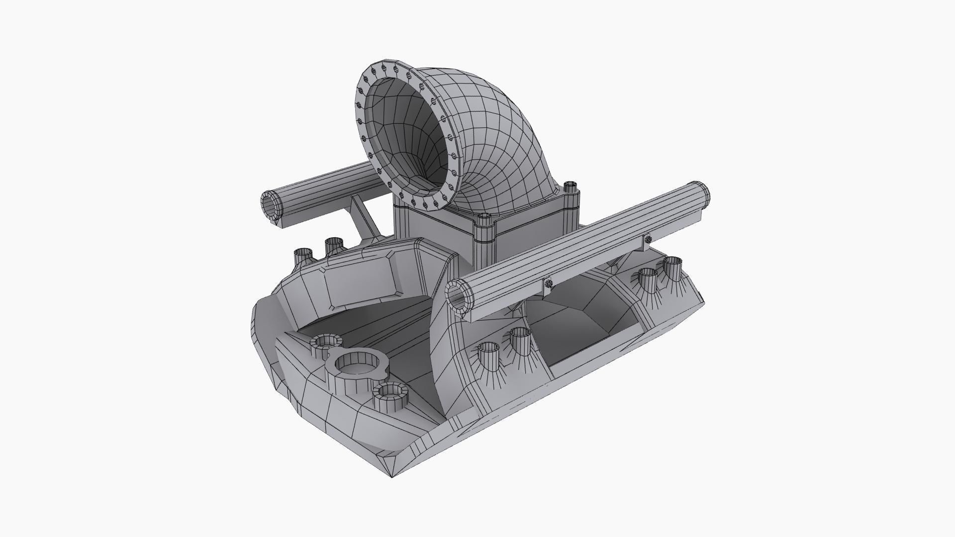 Wilson ProFiler intake manifold Low-poly 3D model_12
