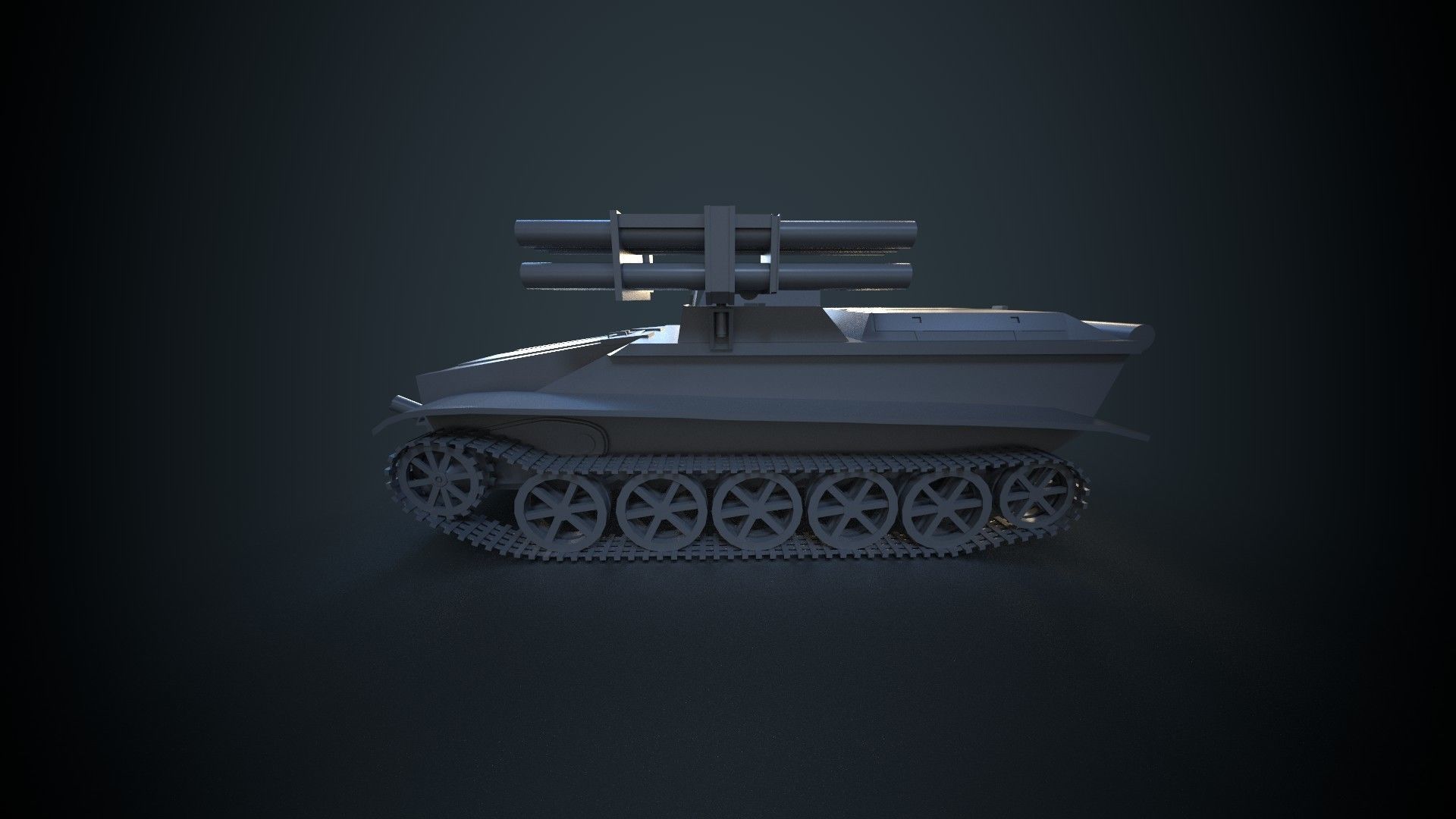sdkfz301 Borgward IV panzerjager Wanze Tank destroyer Low-poly 3D model_2