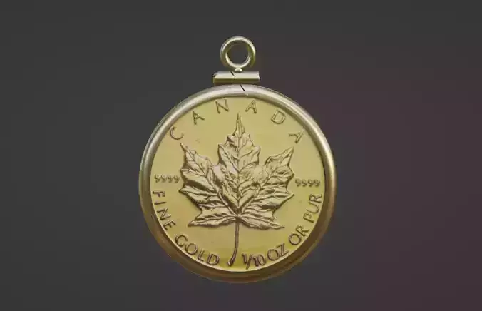 one tenth ounce Canadian maple dollar coin frame mount bezel