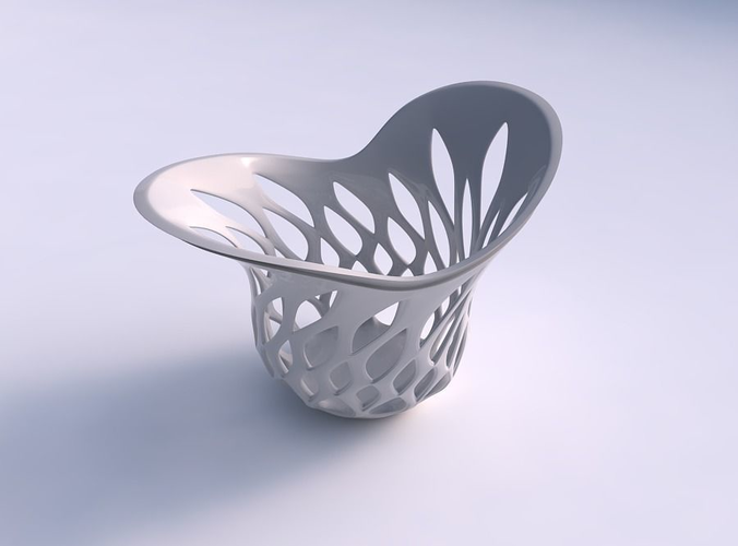 Bowl seed shell with smooth beveled cuts and extruded top wid... 3D print model