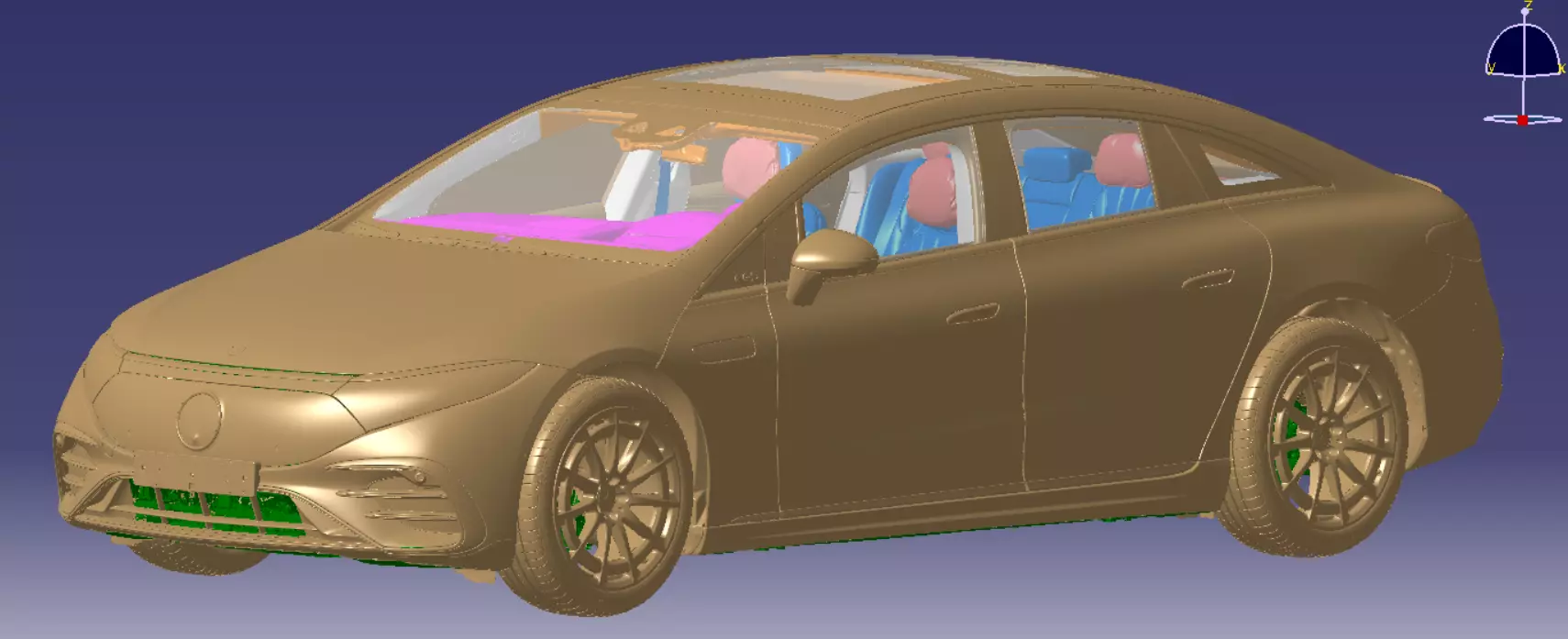 Mercedes EQS 580 4MATIC AMG Line 2021 Vehicle 3d scan model  3D model_0