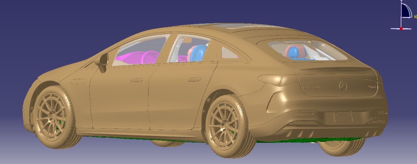 Mercedes EQS 580 4MATIC AMG Line 2021 Vehicle 3d scan model  3D model_1