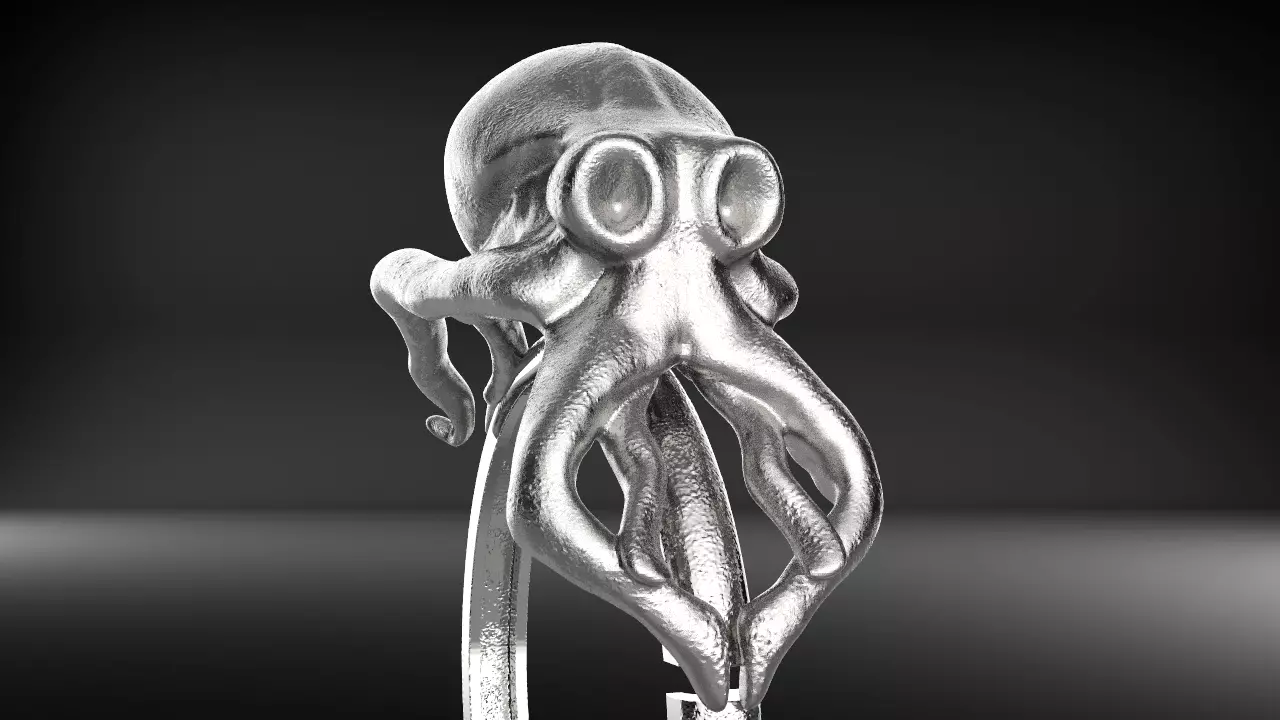 Octopus Ring 3D print model_0