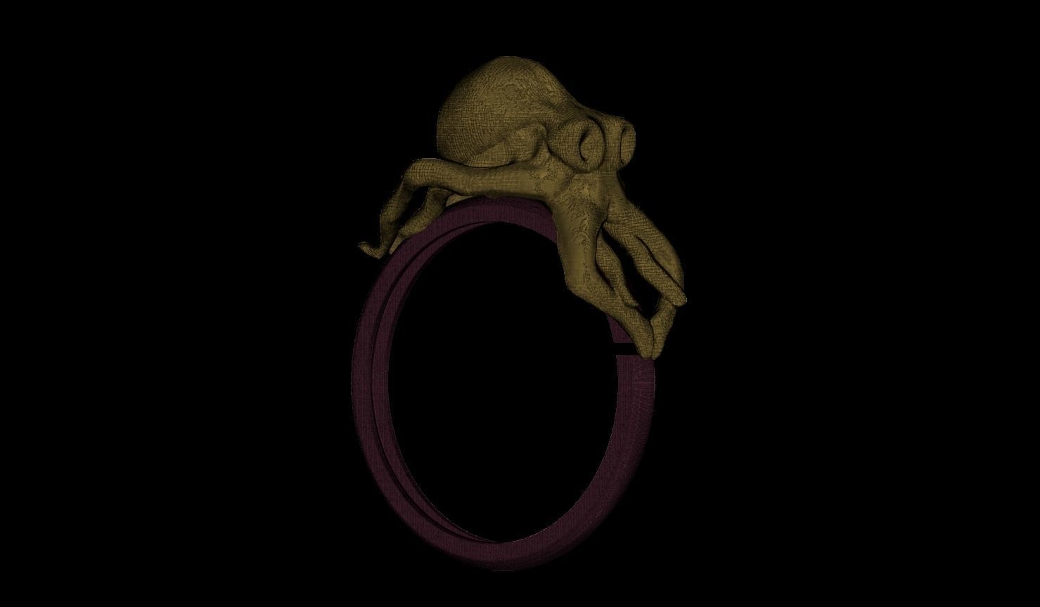 Octopus Ring 3D print model_12