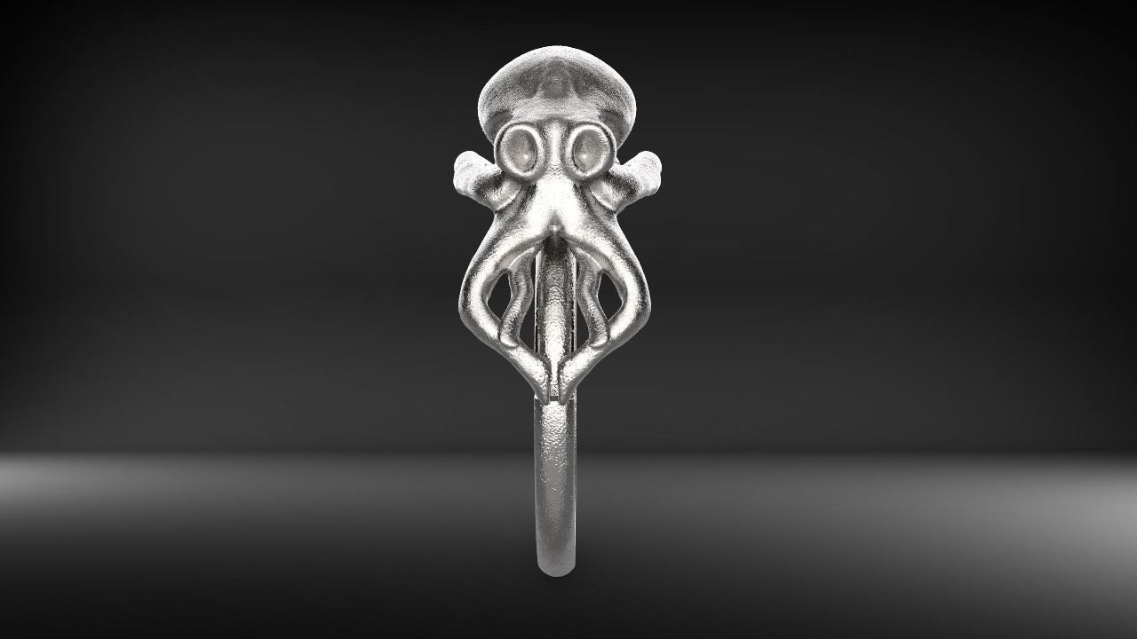 Octopus Ring 3D print model_3