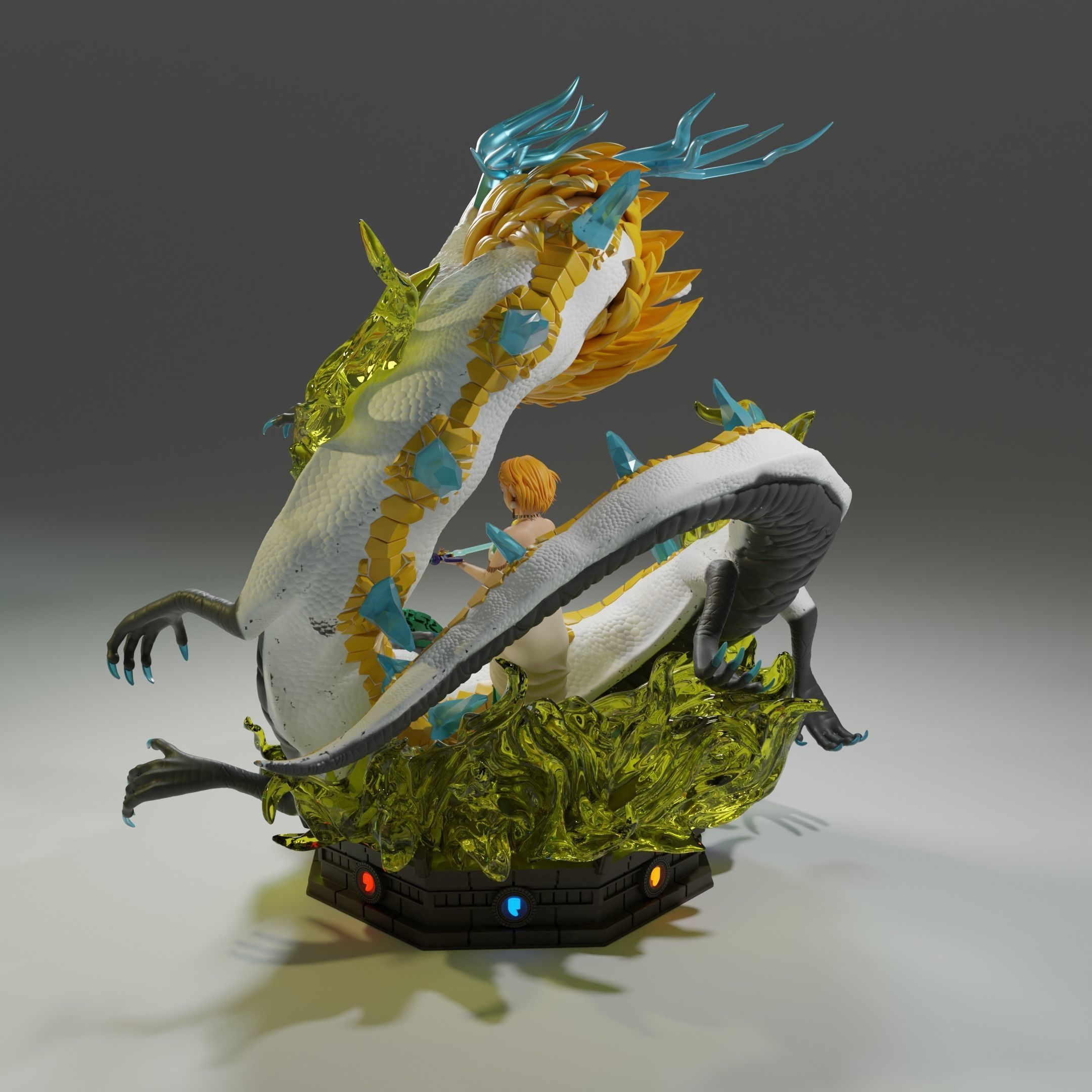 Zelda and Dragon TOTK 3D print model_2