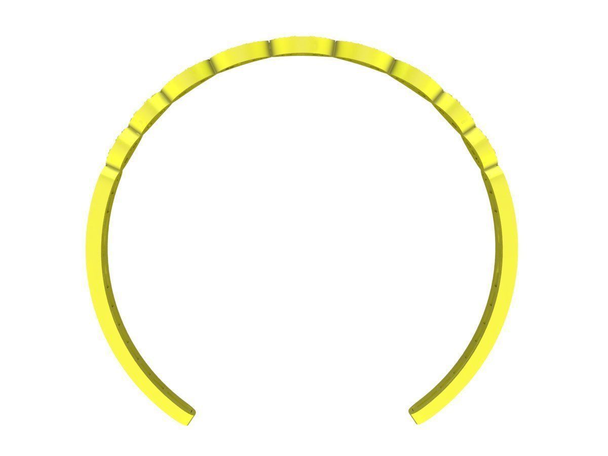 7088 Fengshui Diamond Chinese Money Coins Bangle Bracelets 3D print model_2