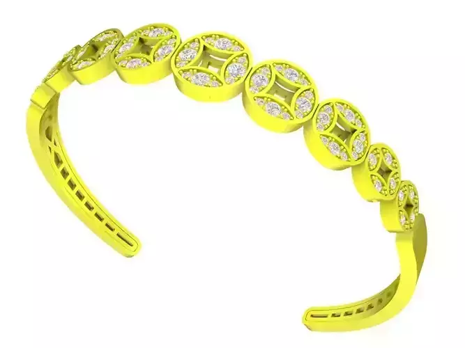7088 Fengshui Diamond Chinese Money Coins Bangle Bracelets