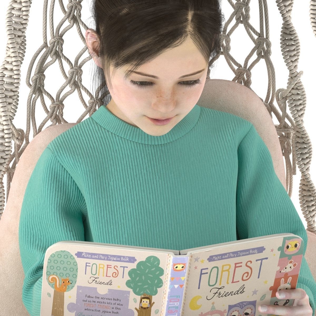 Swing set 02 3D model_5