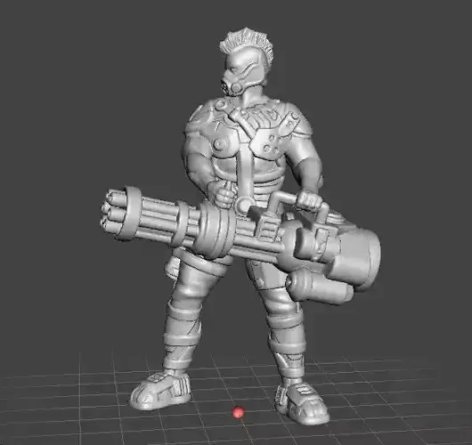 CYBERPUNK GANG HEAVY WEPONS MINIATURE MODEL SCIFI GAMES RPG DND 3D print model