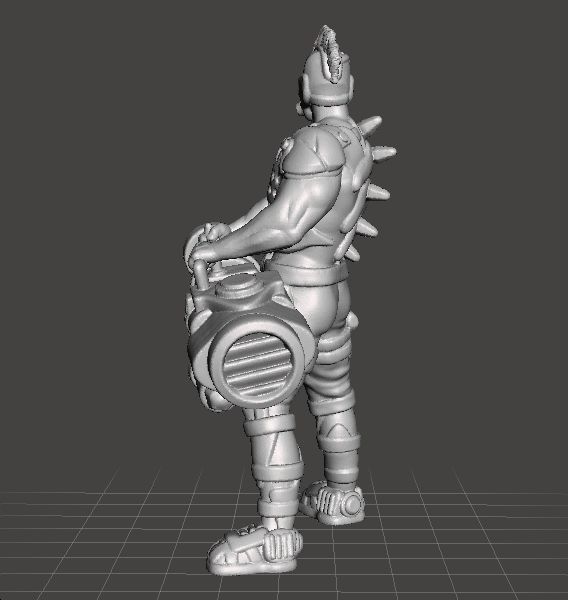 CYBERPUNK GANG HEAVY WEPONS MINIATURE MODEL SCIFI GAMES RPG DND 3D print model_1