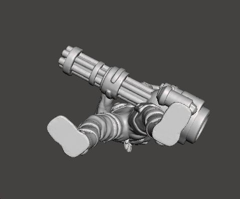 CYBERPUNK GANG HEAVY WEPONS MINIATURE MODEL SCIFI GAMES RPG DND 3D print model_5