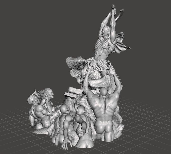 DEALER OF DEATH FIGURE STATUE DIORAMA MODEL FANTASY COLLECTIBLE 3D print model_2