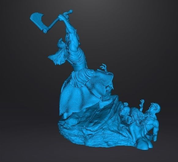 DEALER OF DEATH FIGURE STATUE DIORAMA MODEL FANTASY COLLECTIBLE 3D print model_13