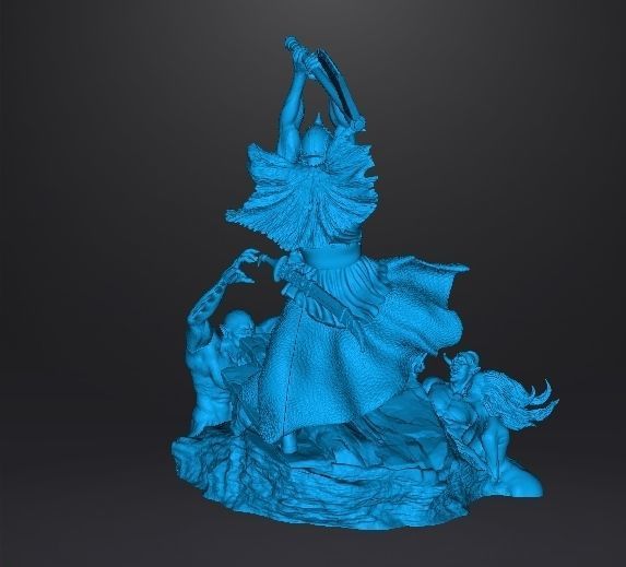 DEALER OF DEATH FIGURE STATUE DIORAMA MODEL FANTASY COLLECTIBLE 3D print model_12