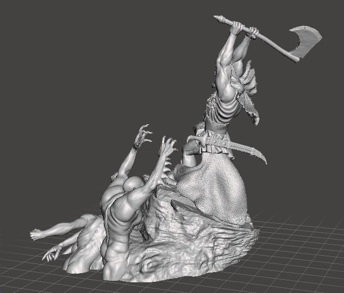 DEALER OF DEATH FIGURE STATUE DIORAMA MODEL FANTASY COLLECTIBLE 3D print model_3