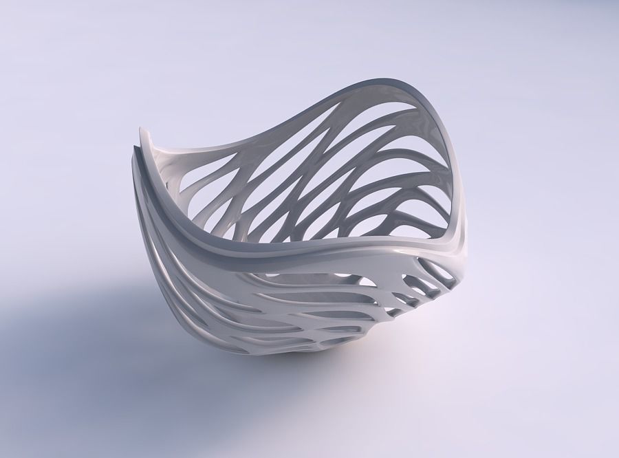 Bowl seed shell with smooth beveled cuts and extruded top twi... 3D print model_0