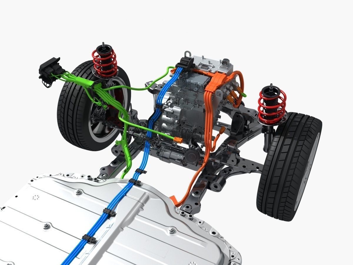 Electric Car Chassis X-Ray and SUV Chassis X-Ray 3D model_25