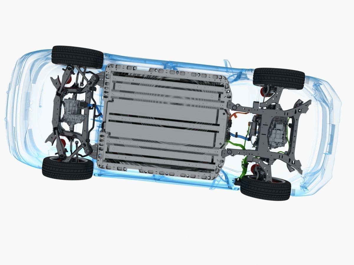 Electric Car Chassis X-Ray and SUV Chassis X-Ray 3D model_10