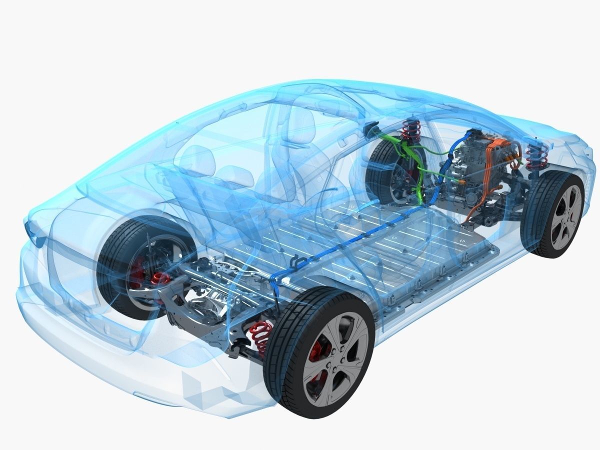 Electric Car Chassis X-Ray and SUV Chassis X-Ray 3D model_7