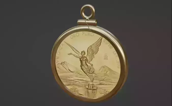 one tenth ounce gold Mexican libertad coin mount frame bezel