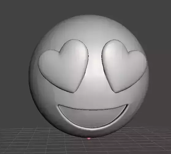EMOJI IN LOVE HEART EYES FIGURE MODEL 3D PRINTING