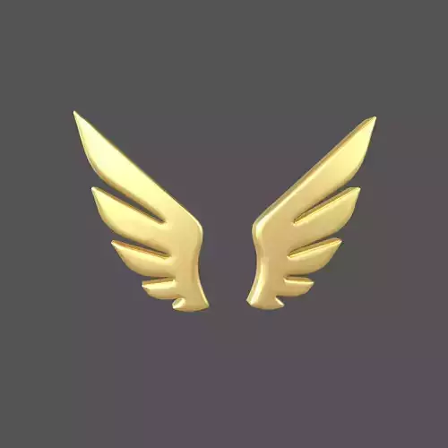 Wing Symbol v5 003 Low-poly 3D model