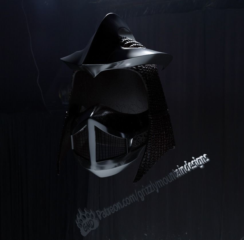 Accurate 1990 TMNT Shredder movie helmet Ninja Turtles 3D print model_11