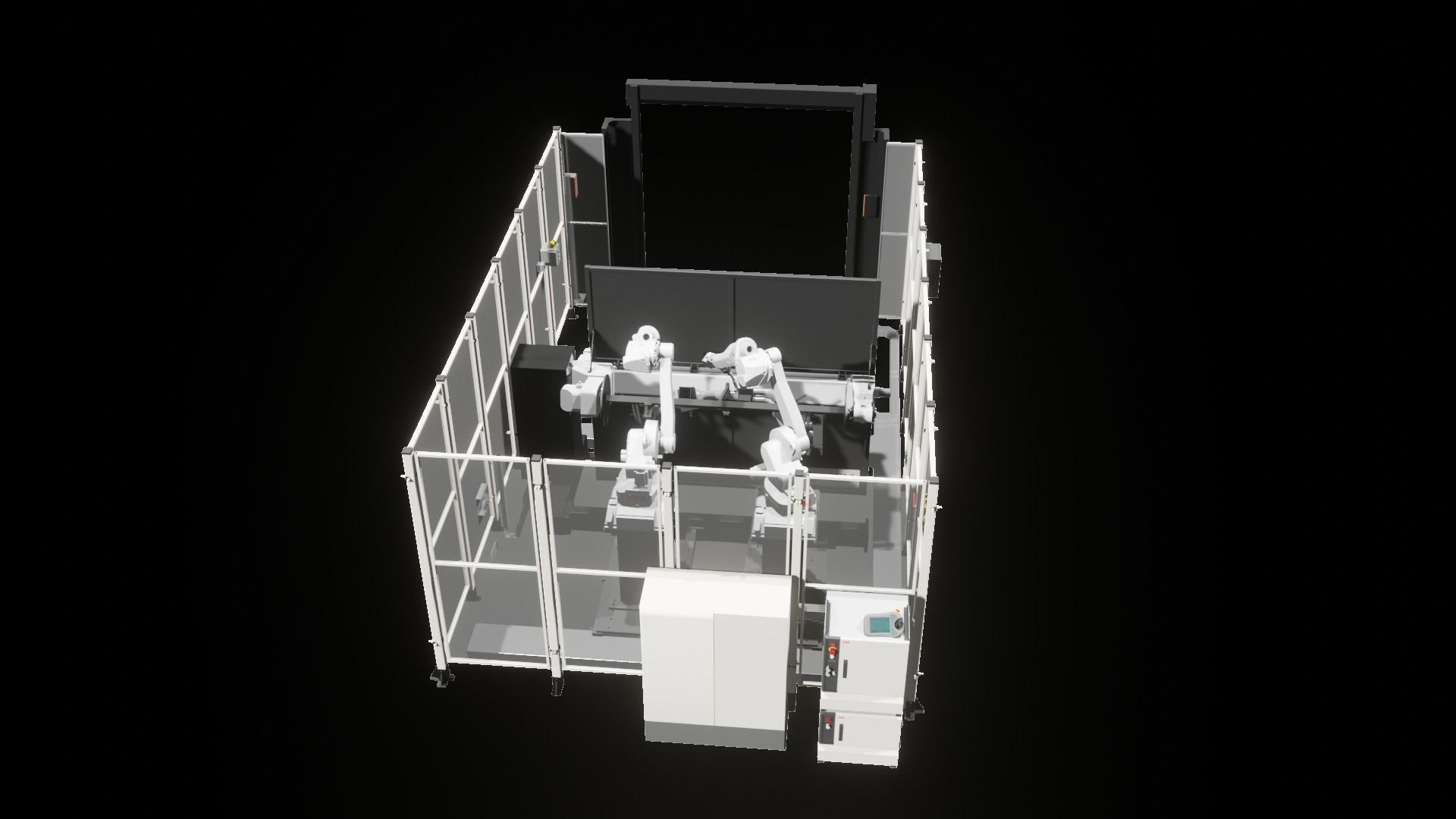 Industrial - FULL Procees 3D Simulation Sport Welding Robot ABB  3D model_28