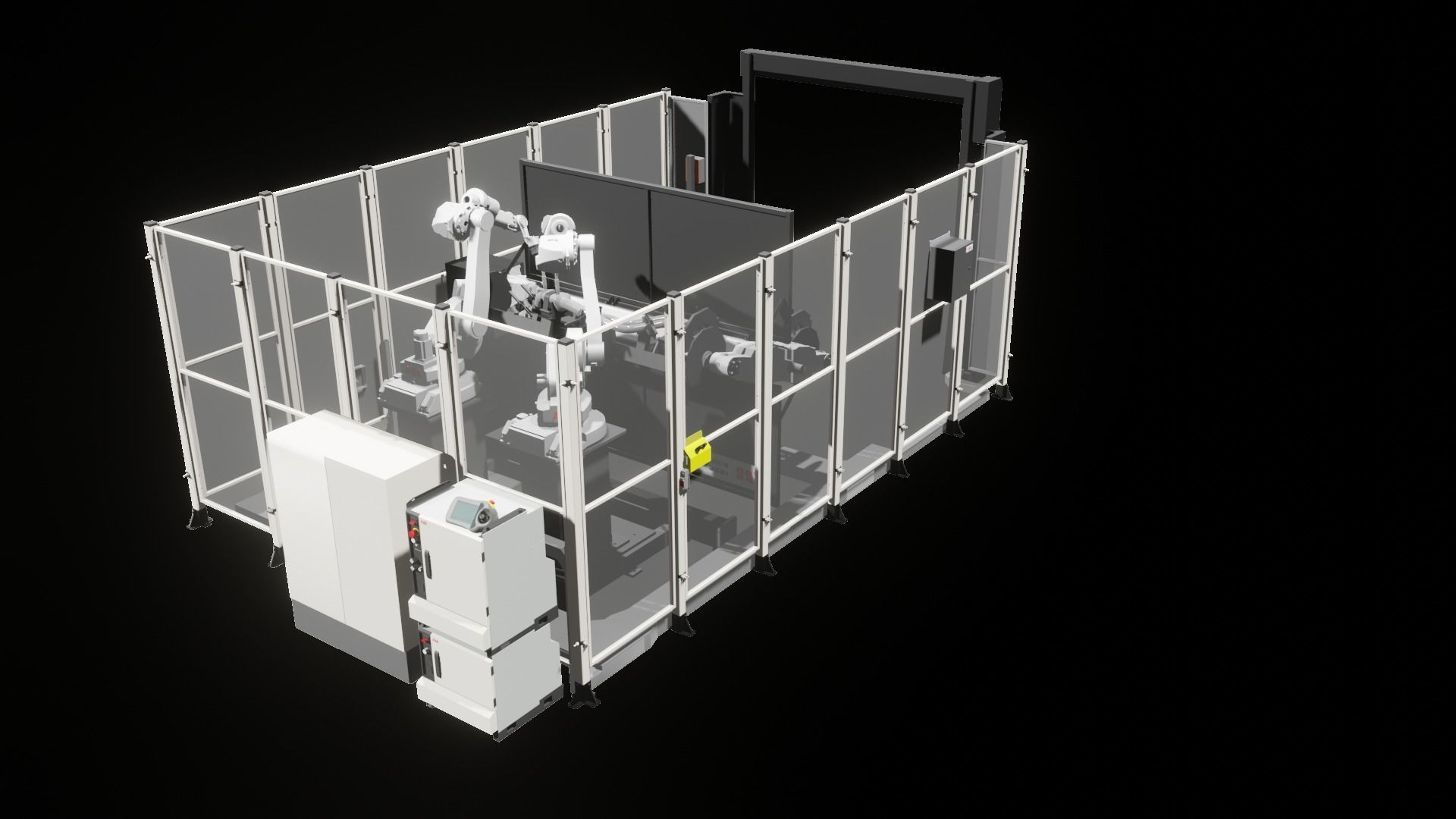 Industrial - FULL Procees 3D Simulation Sport Welding Robot ABB  3D model_33