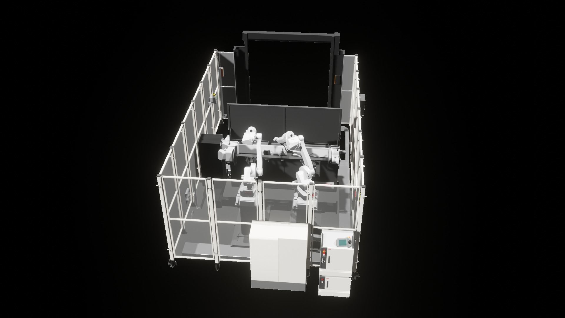 Industrial - FULL Procees 3D Simulation Sport Welding Robot ABB  3D model_27