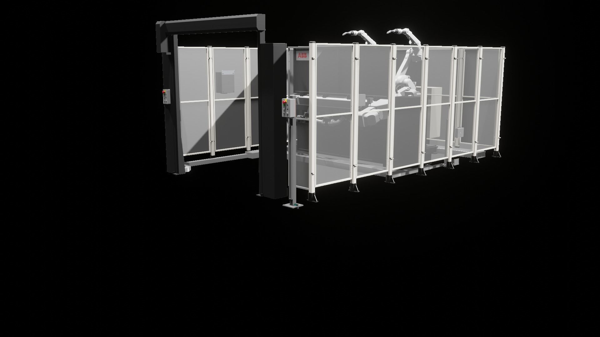 Industrial - FULL Procees 3D Simulation Sport Welding Robot ABB  3D model_16