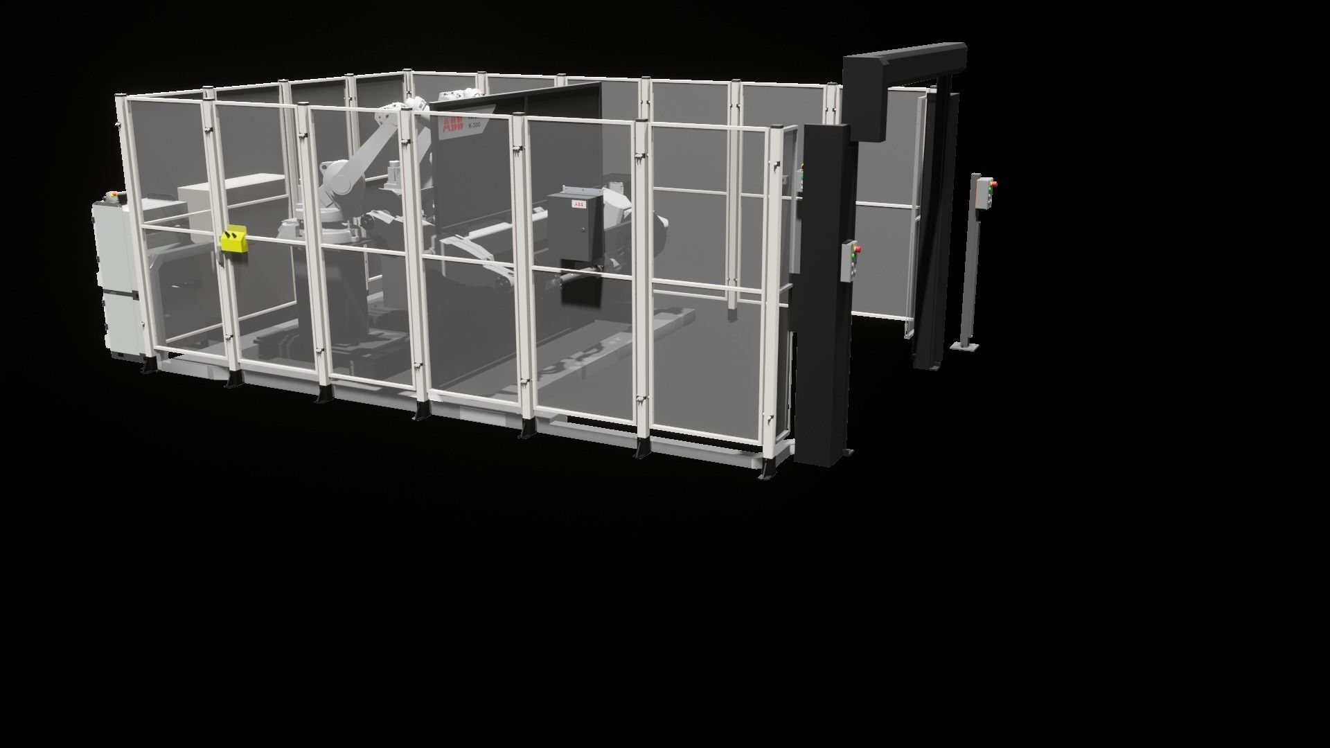 Industrial - FULL Procees 3D Simulation Sport Welding Robot ABB  3D model_7