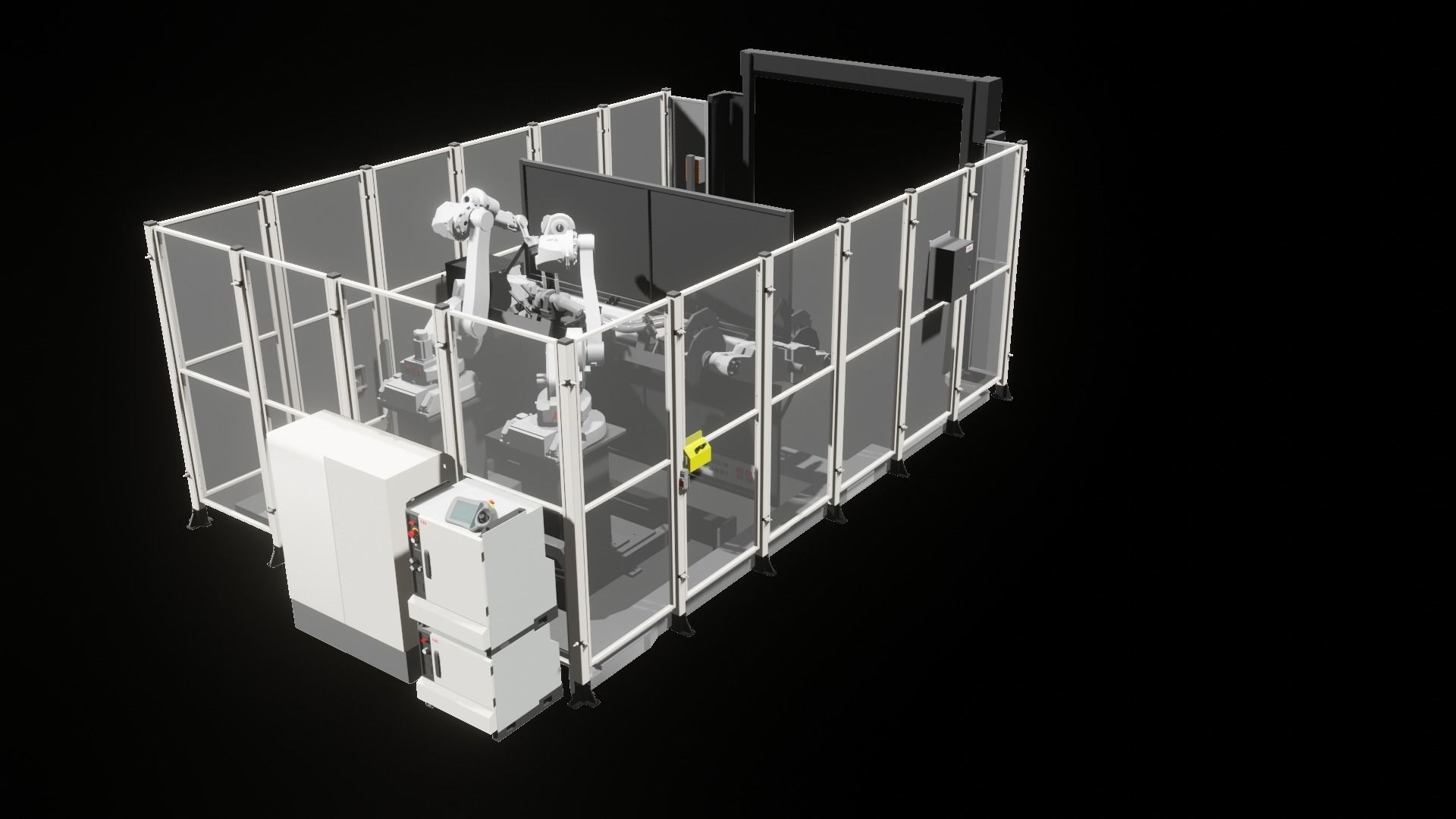 Industrial - FULL Procees 3D Simulation Sport Welding Robot ABB  3D model_34