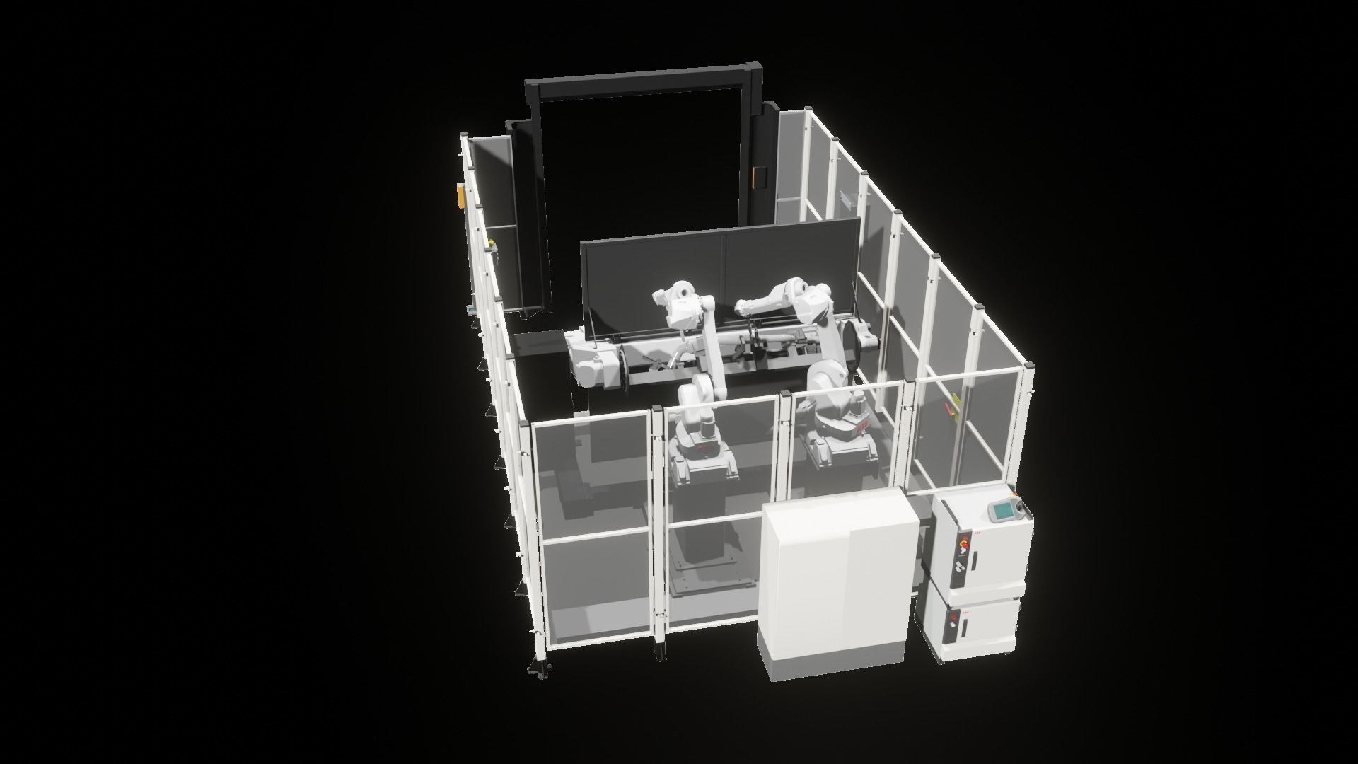 Industrial - FULL Procees 3D Simulation Sport Welding Robot ABB  3D model_25