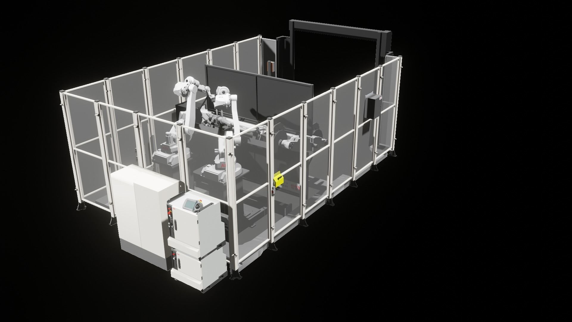 Industrial - FULL Procees 3D Simulation Sport Welding Robot ABB  3D model_32