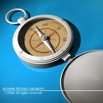 Old compass 3D model_0