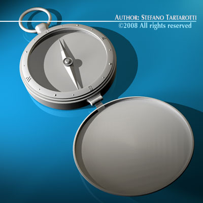 Old compass 3D model_6