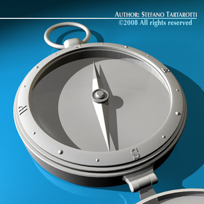 Old compass 3D model_5