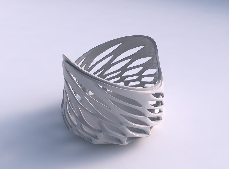 Bowl seed shell with smooth beveled cuts and extruded top twi... 3D print model_0